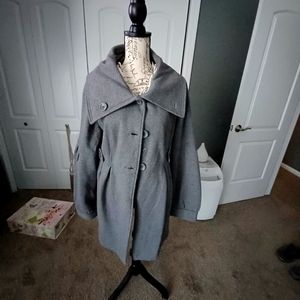 Grey Knit Aline Coat